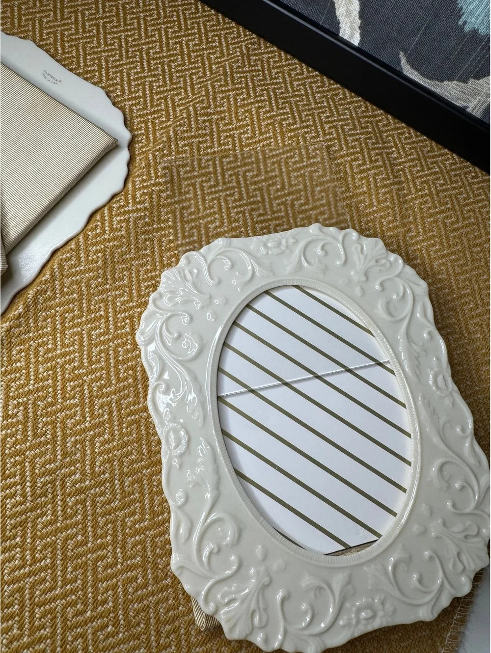 Vintage Lenox Georgian Collection Porcelain Picture Frames Set of 2